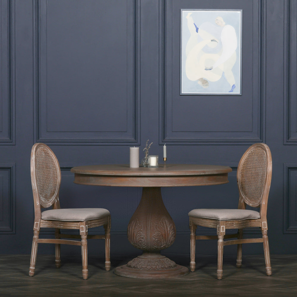 Round Pedestal Acorn Dining Table 120cm – view 1