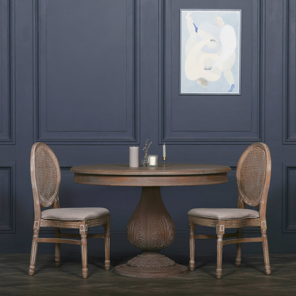 Round Pedestal Acorn Dining Table 120cm – view 1