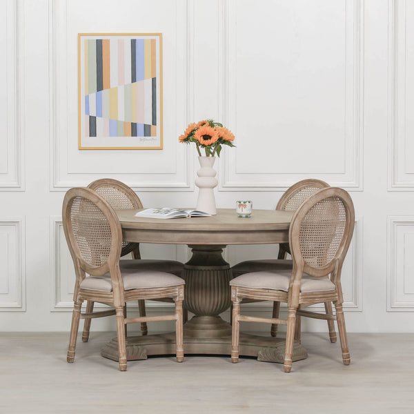 150cm Rustic Round Dining Table – view 4