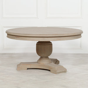 150cm Rustic Round Dining Table – view 1