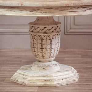 Heavy Distressed 145cm Round Dining Table – view 9