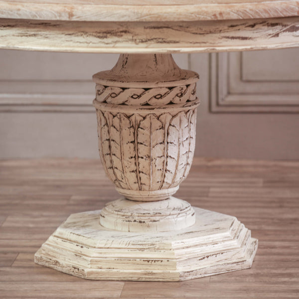 Heavy Distressed 145cm Round Dining Table – view 9