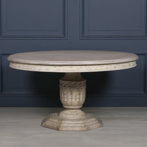 Heavy Distressed 145cm Round Dining Table – view 5