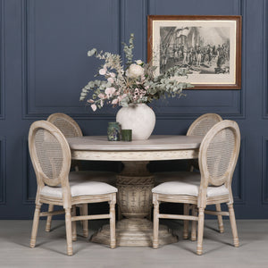 Heavy Distressed 145cm Round Dining Table – view 7