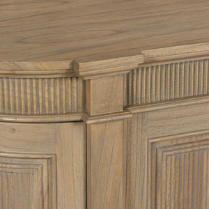 Rustic Wooden Fluted Buffet Sideboard – view 3