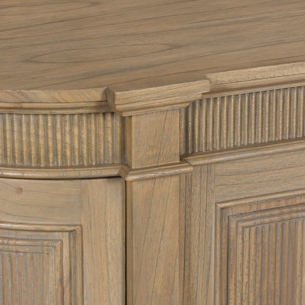 Rustic Wooden Fluted Buffet Sideboard – view 3