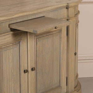 Rustic Wooden Fluted Buffet Sideboard – view 4