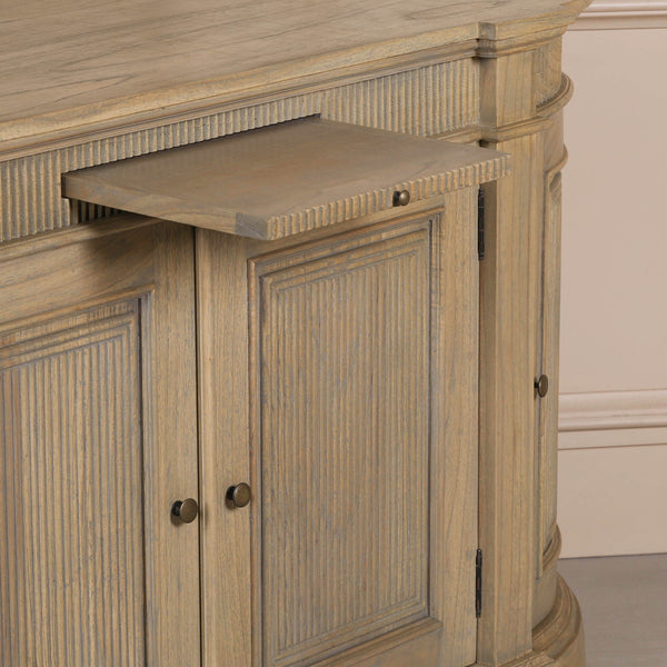 Rustic Wooden Fluted Buffet Sideboard – view 4