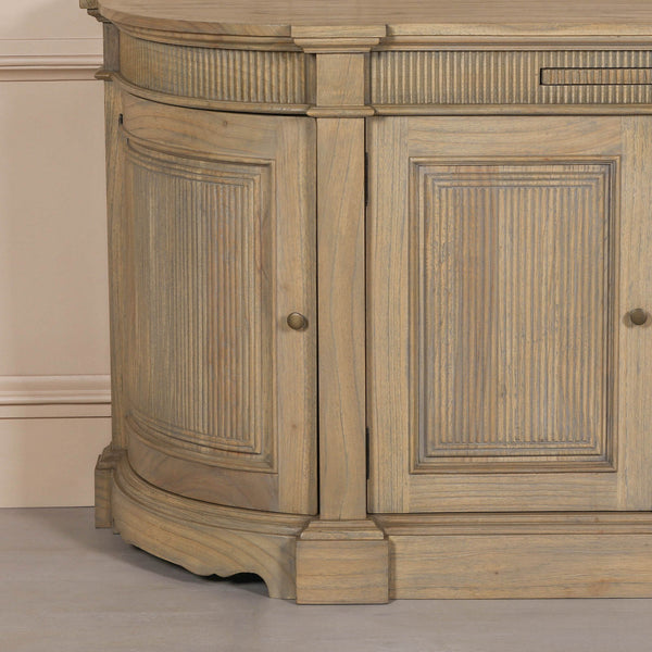 Rustic Wooden Fluted Buffet Sideboard – view 2