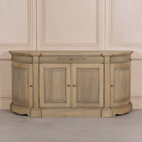 Rustic Wooden Fluted Buffet Sideboard – view 6