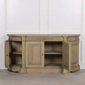 Rustic Wooden Fluted Buffet Sideboard – view 11