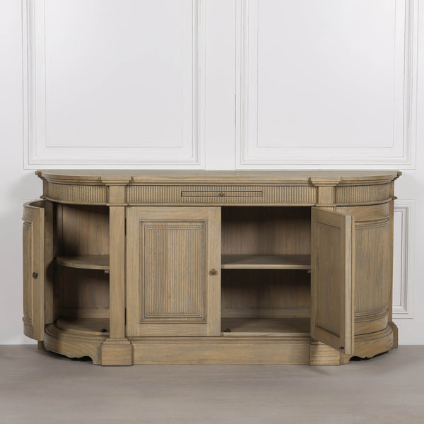 Rustic Wooden Fluted Buffet Sideboard – view 11