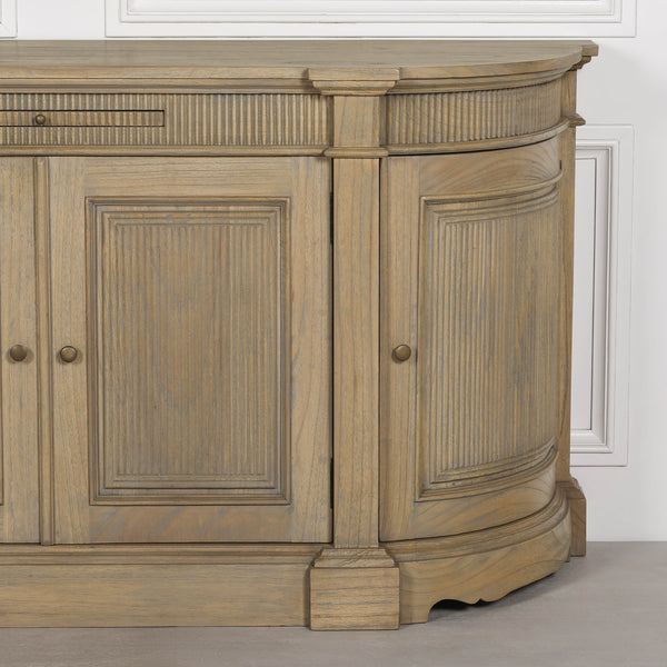 Rustic Wooden Fluted Buffet Sideboard – view 9