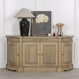 Rustic Wooden Fluted Buffet Sideboard – view 8