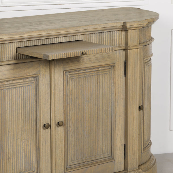 Rustic Wooden Fluted Buffet Sideboard – view 10