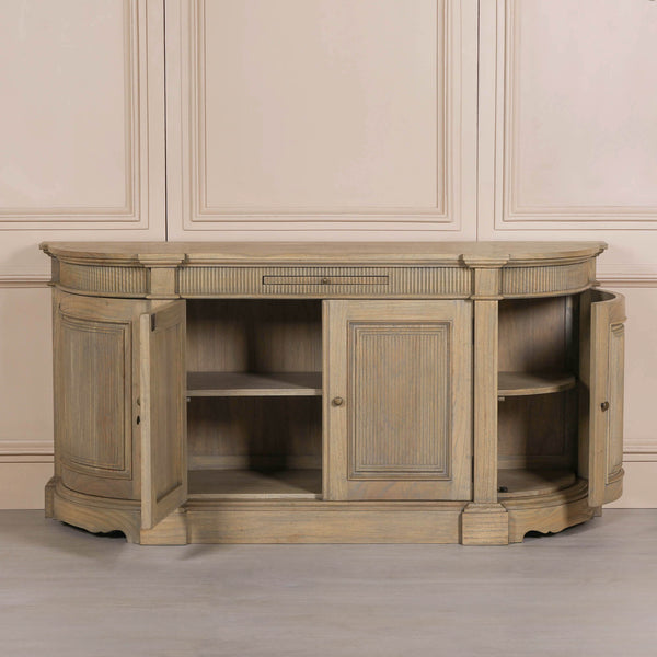 Rustic Wooden Fluted Buffet Sideboard – view 5