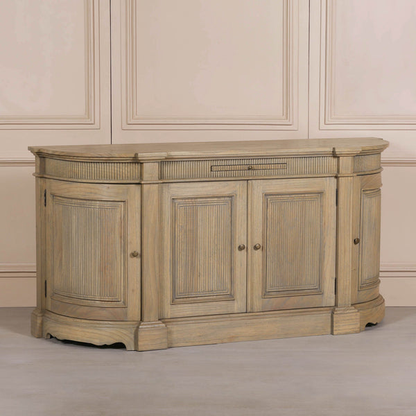 Rustic Wooden Fluted Buffet Sideboard – view 7