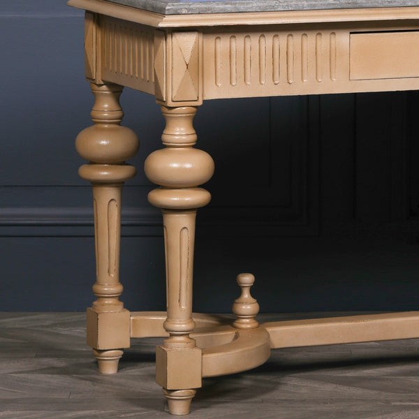 Stone Top Painted Console – view 3