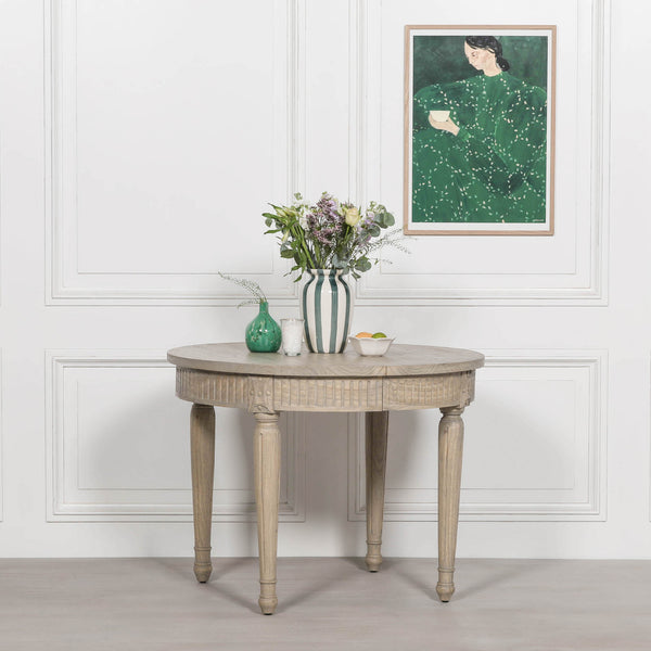 Rustic Wooden Extendable 100cm Dining Table – view 5