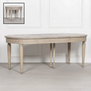 Rustic Wooden Extendable 100cm Dining Table – view 1