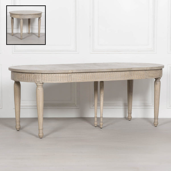 Rustic Wooden Extendable 100cm Dining Table – view 1
