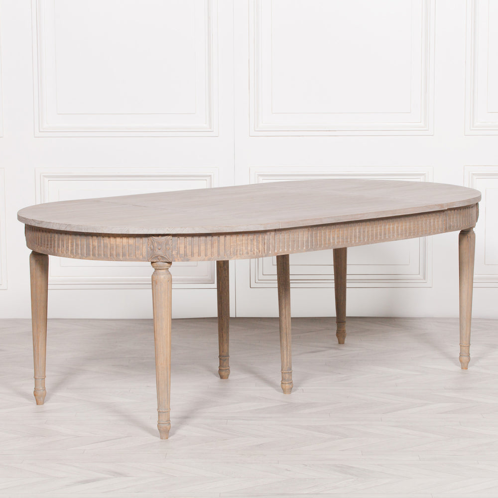 Rustic Wooden Extendable 117cm Dining Table – view 1