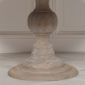 Rustic Wooden Round Dining Table 147cm – view 9