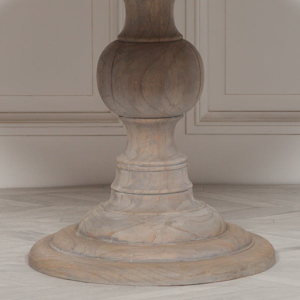 Rustic Wooden Round Dining Table 147cm – view 9