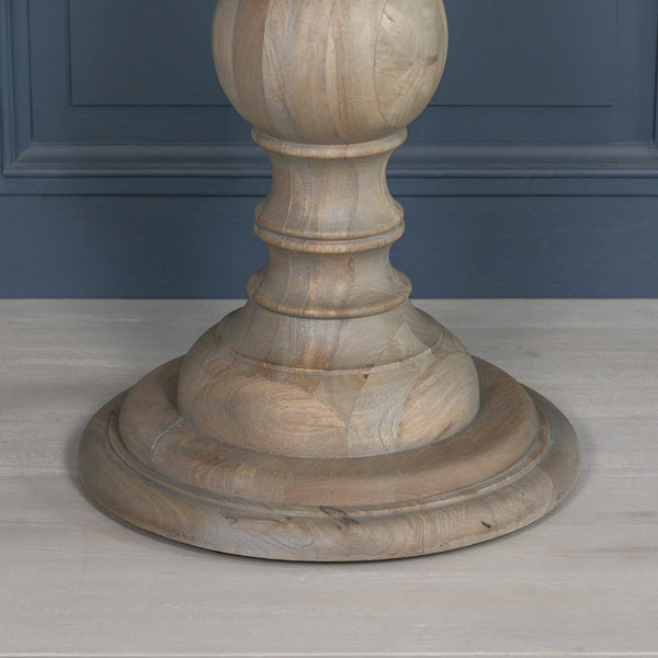 Rustic Wooden Round Dining Table 147cm – view 6