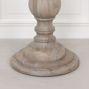 Rustic Wooden Round Dining Table 147cm – view 2