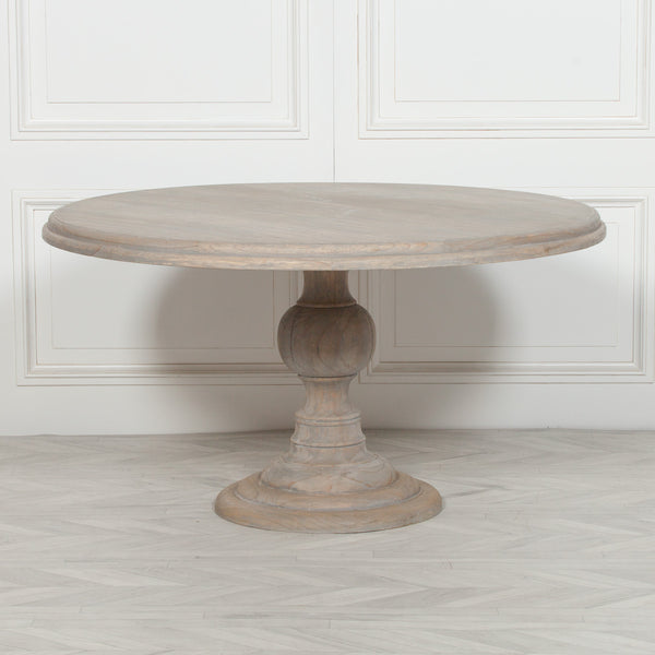 Rustic Wooden Round Dining Table 147cm – view 8