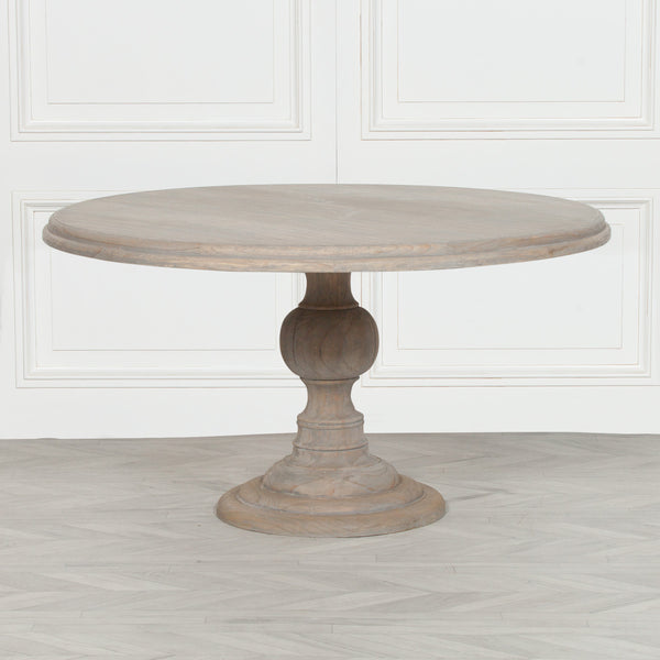 Rustic Wooden Round Dining Table 147cm – view 11