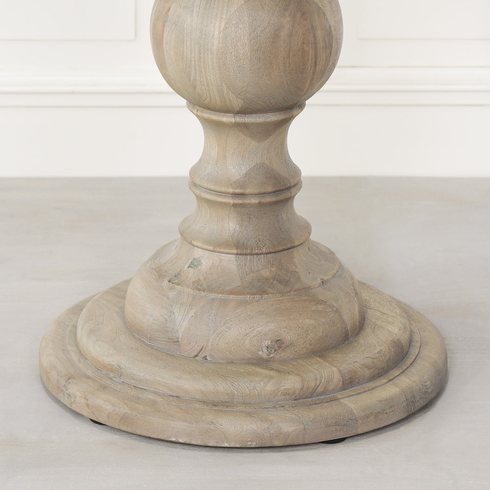 Rustic Wooden Round Dining Table 120cm – view 1