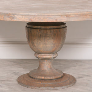 Rustic Wooden Round Dining Table 162cm – view 2