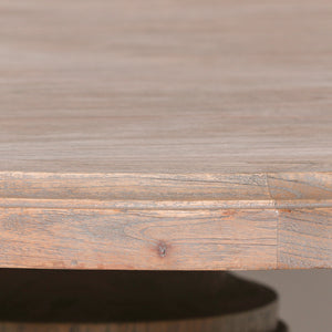 Rustic Wooden Round Dining Table 162cm – view 4
