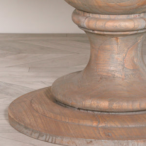 Rustic Wooden Round Dining Table 162cm – view 3