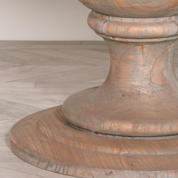Rustic Wooden Round Dining Table 162cm – view 3