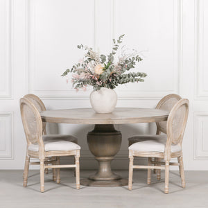 Rustic Wooden Round Dining Table 162cm – view 5