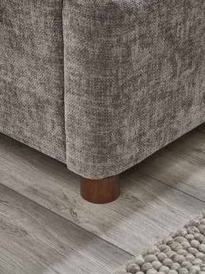 Whitmore Grey Chenille Upholstered Double Bed - Living with Luxury