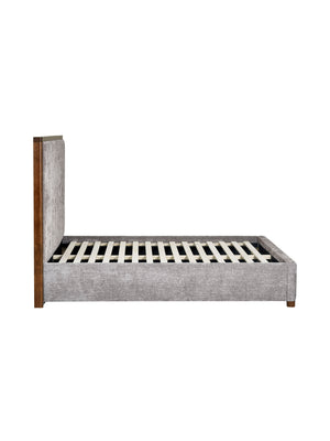 Whitmore Grey Chenille Upholstered Double Bed - Living with Luxury