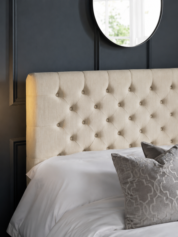 Wilton Upholstered 4 Drawer Storage Bed Frame - Oatmeal Linen, Super King - Living with Luxury
