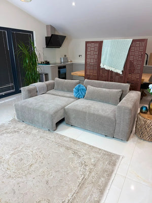 Prescott Electric Sofabed – Grey & Beige Stylish Living Room Sofa Bed