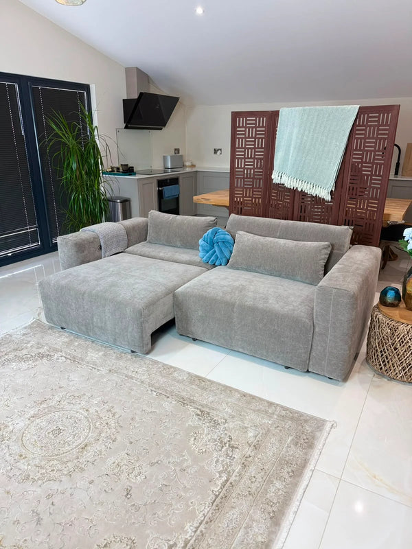 Prescott Electric Sofabed – Grey & Beige Stylish Living Room Sofa Bed