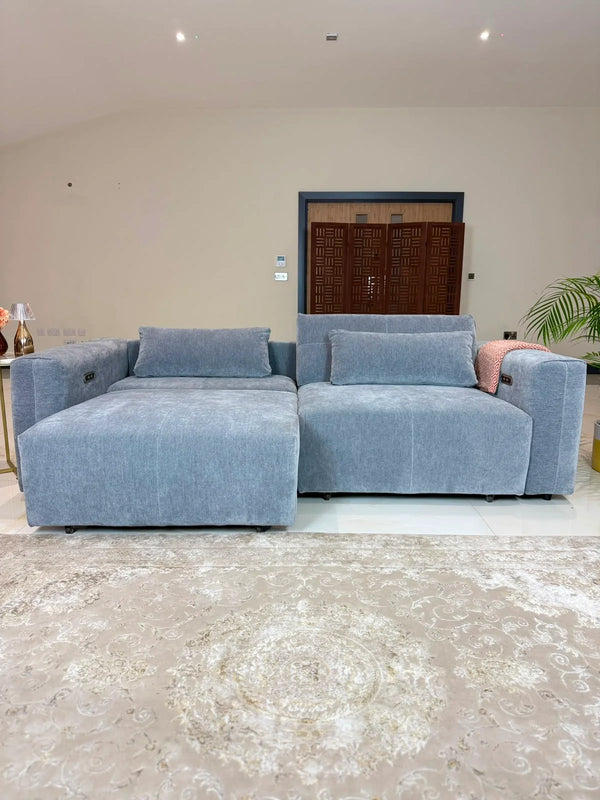 Prescott Electric Sofabed – Grey & Beige Stylish Living Room Sofa Bed