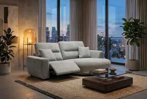 Denver Grey Right Hand Electric Recliner Sofa – Upholstered Living Room Sofa