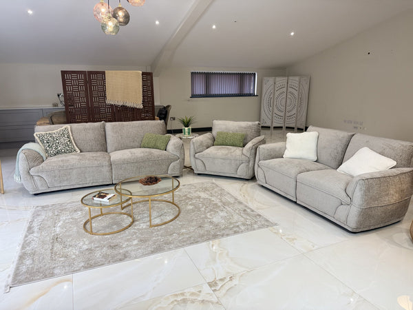 Angelo Beige 3+2 Sofa Set – showroom photo