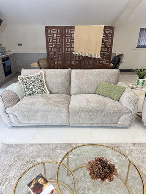 Angelo Beige 3 Seater Sofa – showroom photo