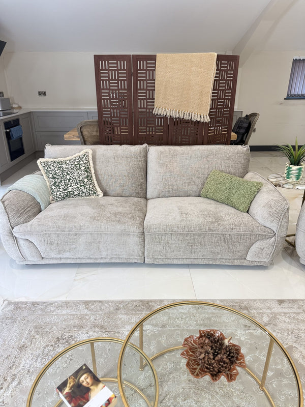 Angelo Beige 3 Seater Sofa – showroom photo