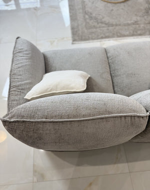 Angelo Beige 3 Seater Sofa – showroom photo