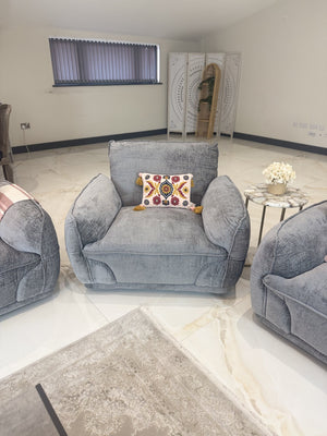 Angelo Grey Armchair – showroom photo